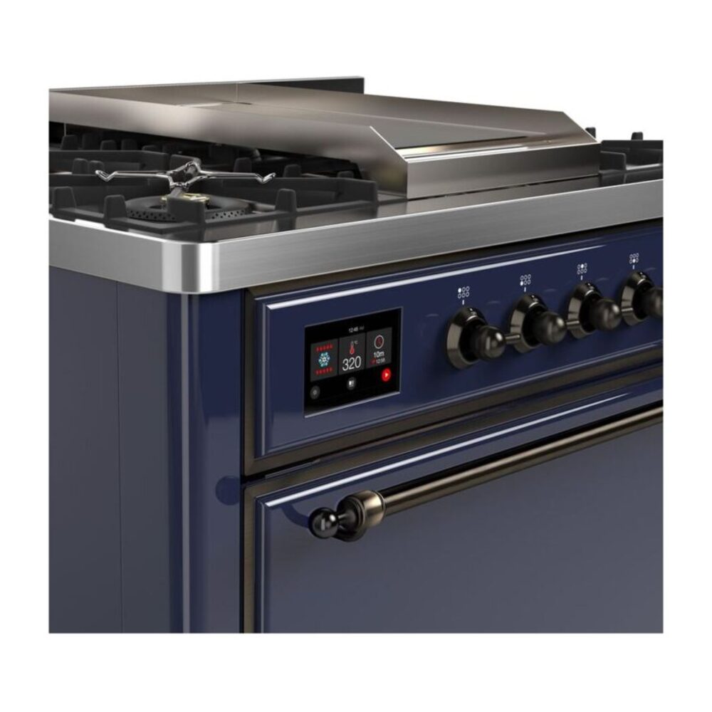 ILVE UM09F Majestic II 36 inch Dual Fuel Range with 6 Burners, Griddle