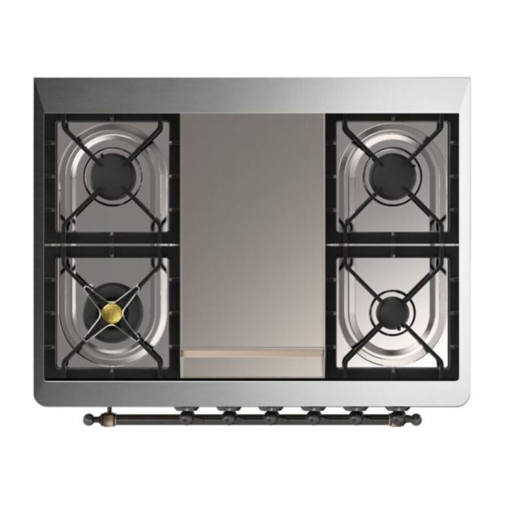 ILVE UM09F Majestic II 36 inch Dual Fuel Range with 6 Burners, Griddle