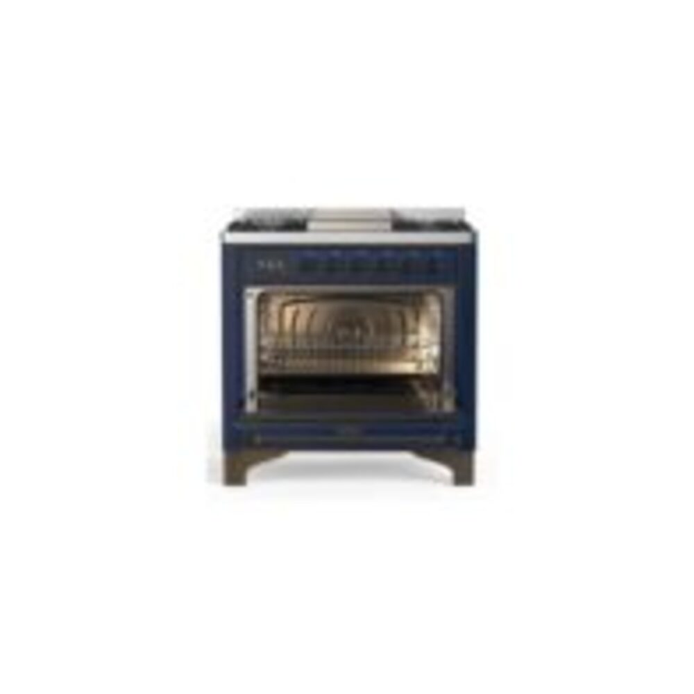 ILVE UM09F Majestic II 36 inch Dual Fuel Range with 6 Burners, Griddle