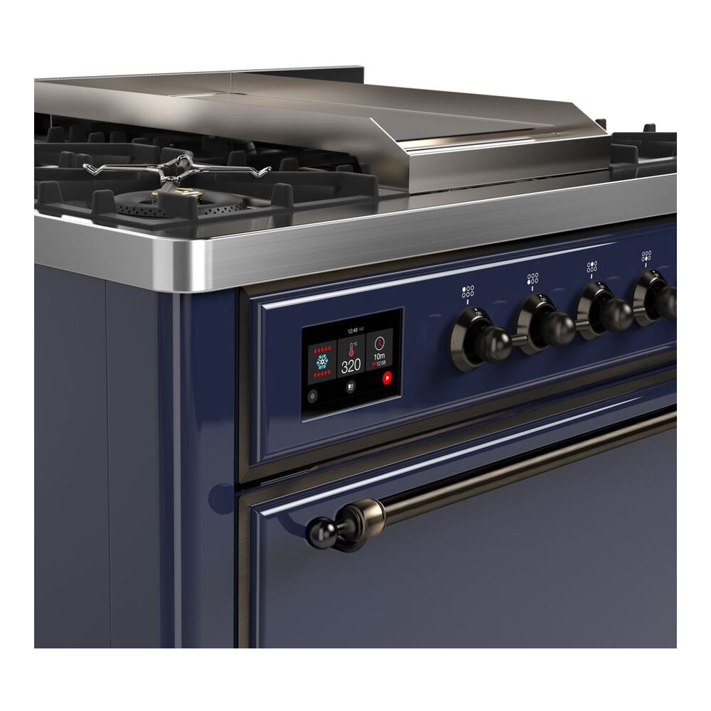 ILVE UM09F Majestic II 36 inch Dual Fuel Range with 6 Burners, Griddle