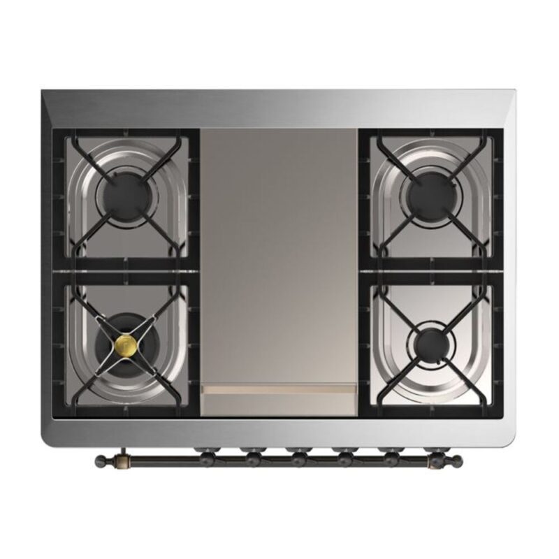 ILVE UM09F Majestic II 36 inch Dual Fuel Range with 6 Burners, Griddle