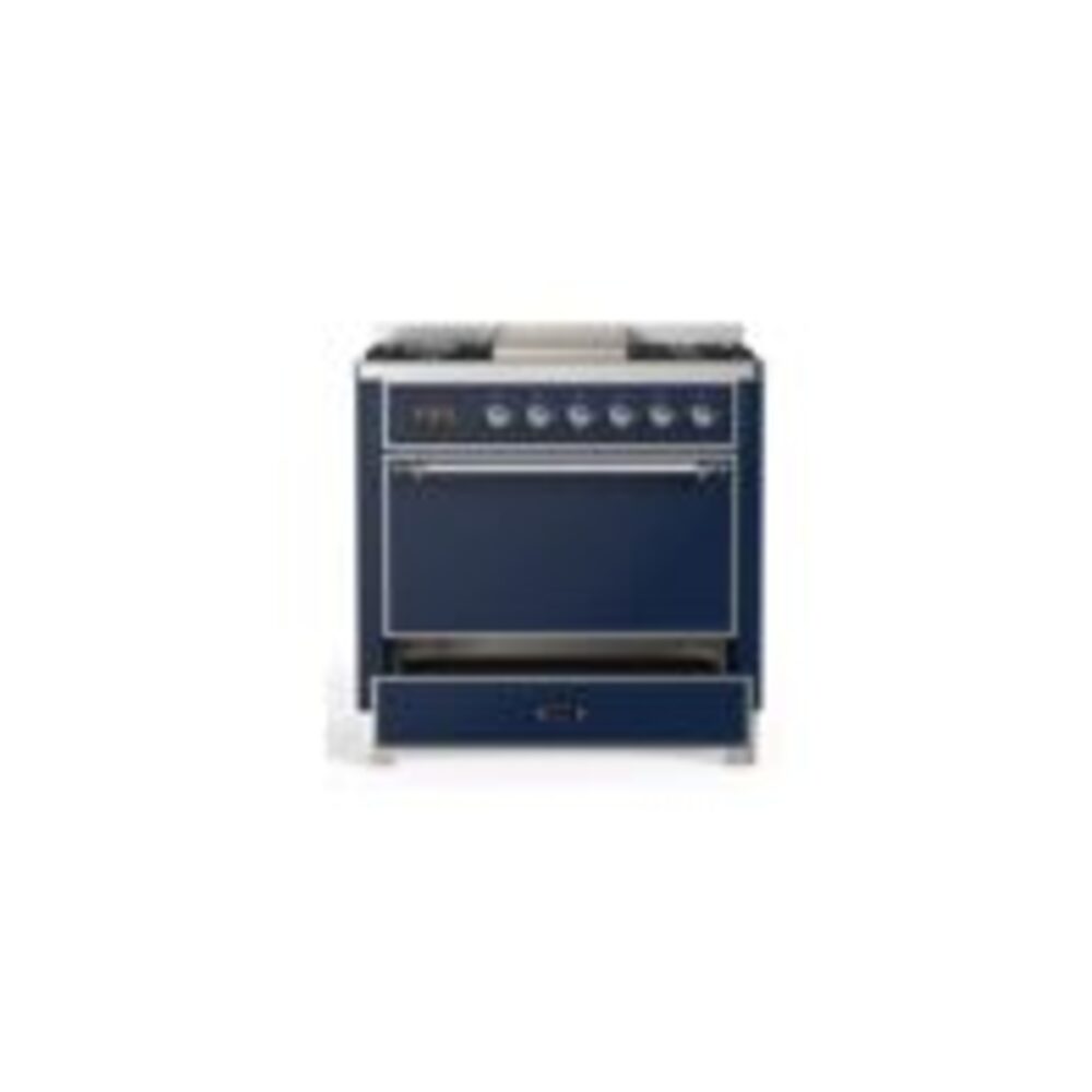 ILVE UM09F Majestic II 36 inch Dual Fuel Range with 6 Burners, Griddle