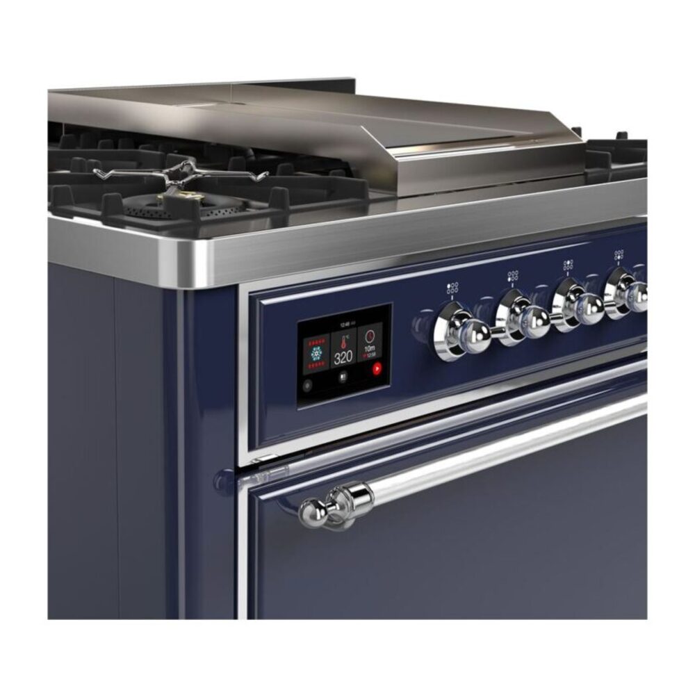 ILVE UM09F Majestic II 36 inch Dual Fuel Range with 6 Burners, Griddle