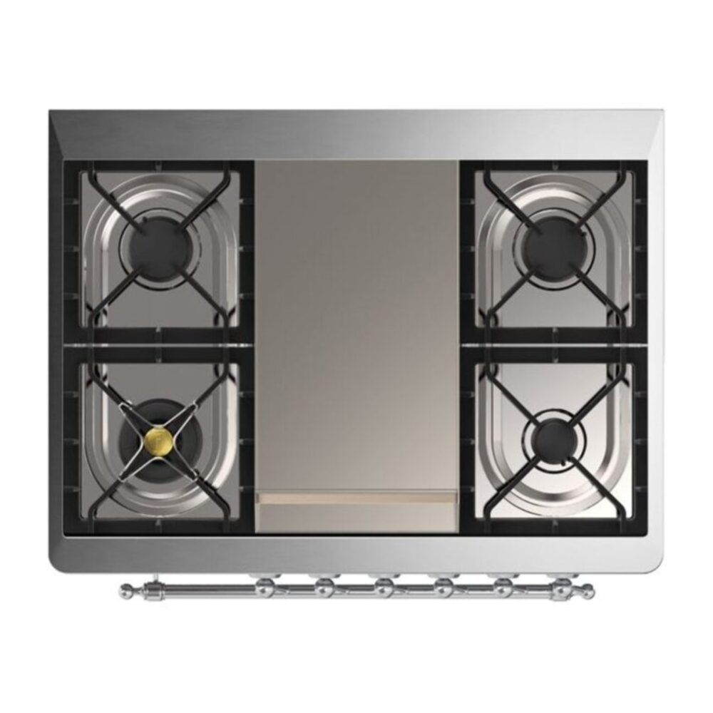 ILVE UM09F Majestic II 36 inch Dual Fuel Range with 6 Burners, Griddle