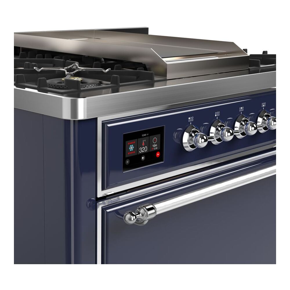 ILVE UM09F Majestic II 36 inch Dual Fuel Range with 6 Burners, Griddle