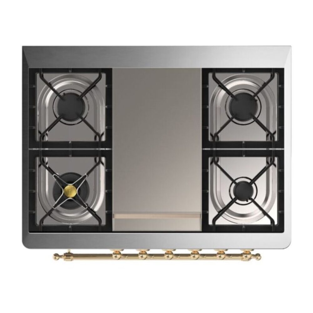 ILVE UM09F Majestic II 36 inch Dual Fuel Range with 6 Burners, Griddle