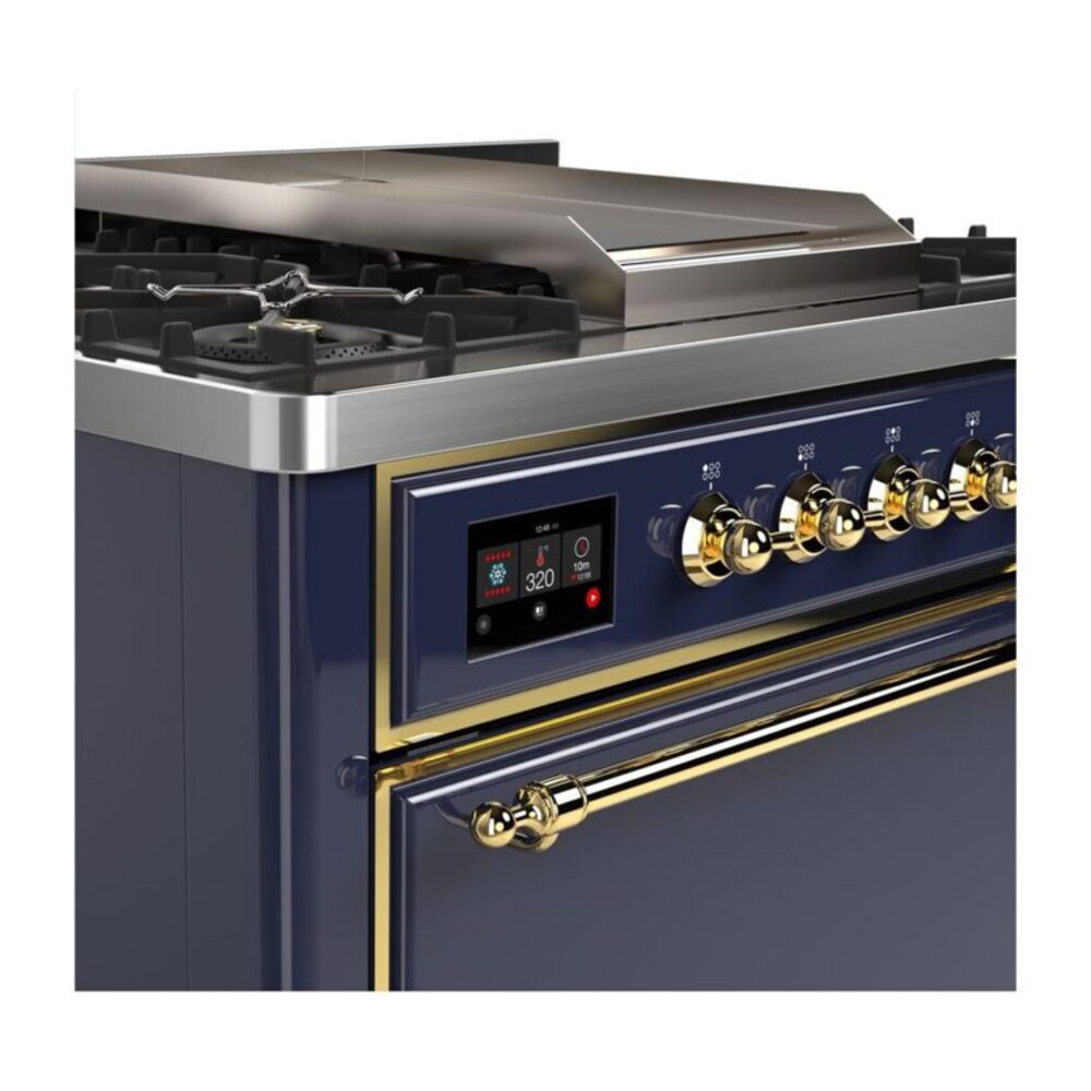 ILVE UM09F Majestic II 36 inch Dual Fuel Range with 6 Burners, Griddle