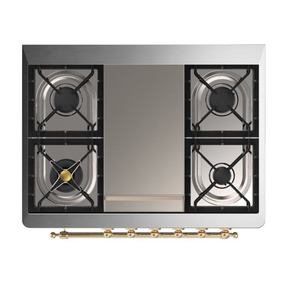 ILVE UM09F Majestic II 36 inch Dual Fuel Range with 6 Burners, Griddle