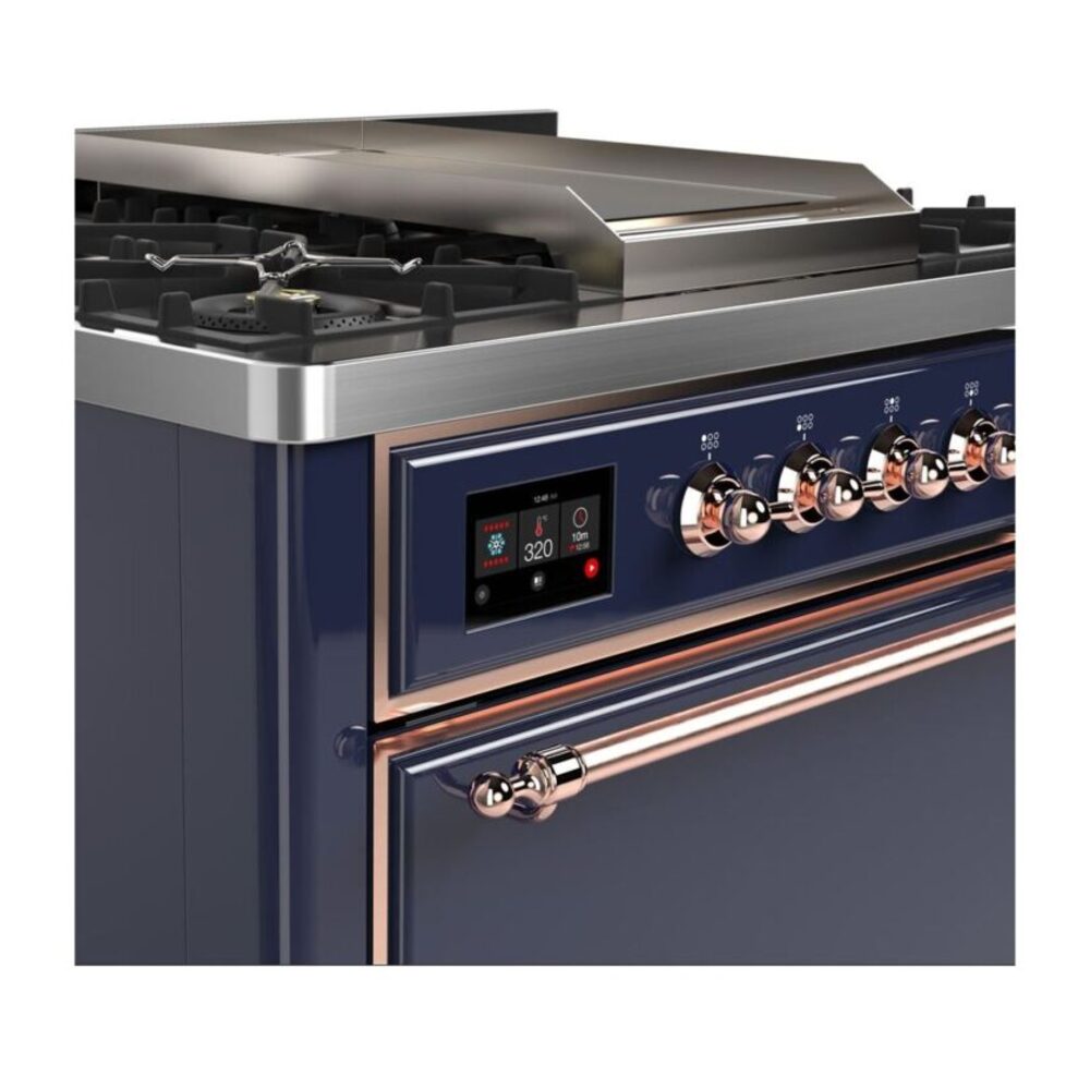 ILVE UM09F Majestic II 36 inch Dual Fuel Range with 6 Burners, Griddle