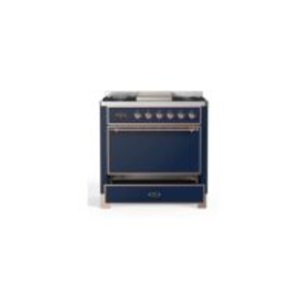 ILVE UM09F Majestic II 36 inch Dual Fuel Range with 6 Burners, Griddle