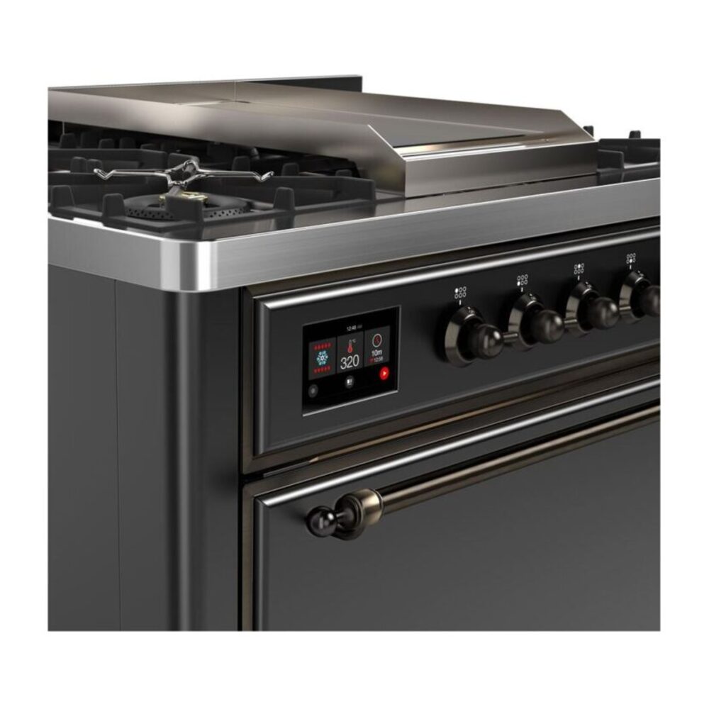 ILVE UM09F Majestic II 36 inch Dual Fuel Range with 6 Burners, Griddle
