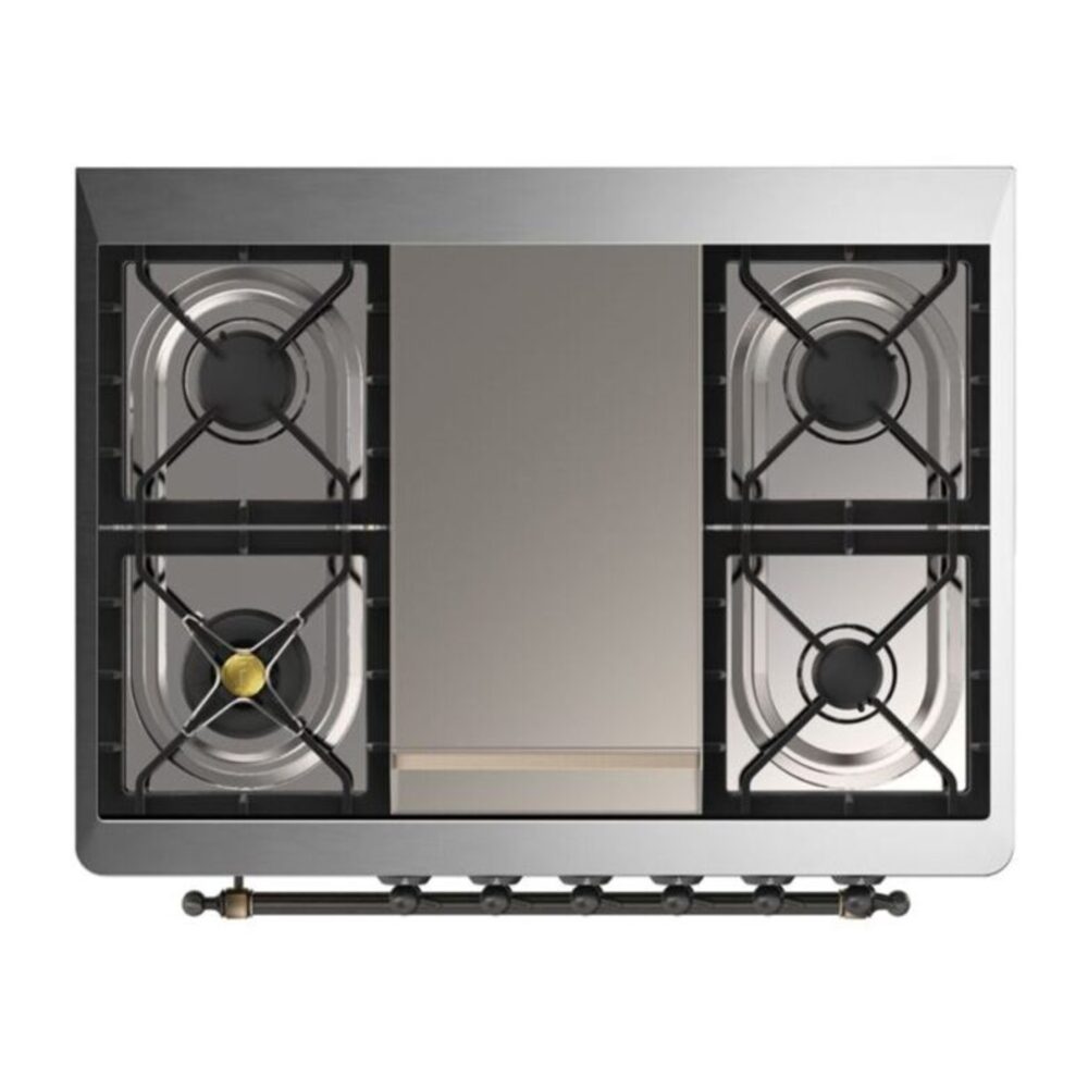 ILVE UM09F Majestic II 36 inch Dual Fuel Range with 6 Burners, Griddle