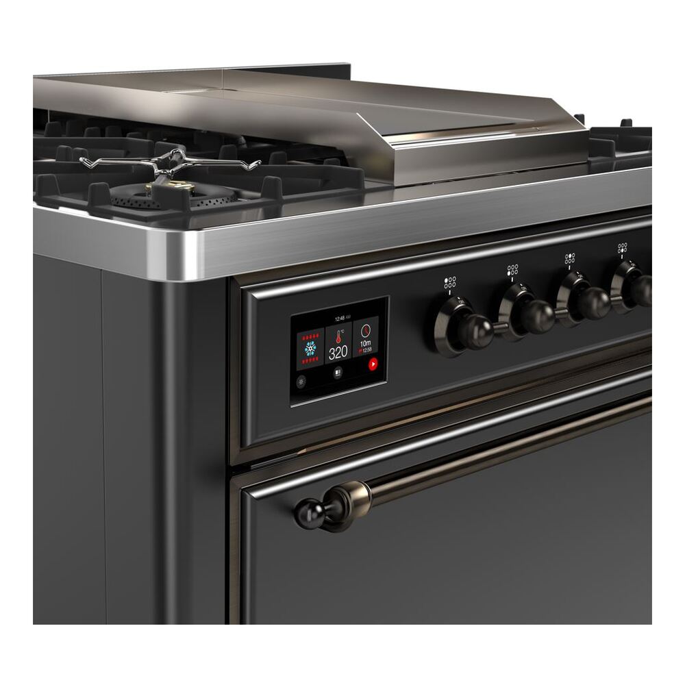 ILVE UM09F Majestic II 36 inch Dual Fuel Range with 6 Burners, Griddle