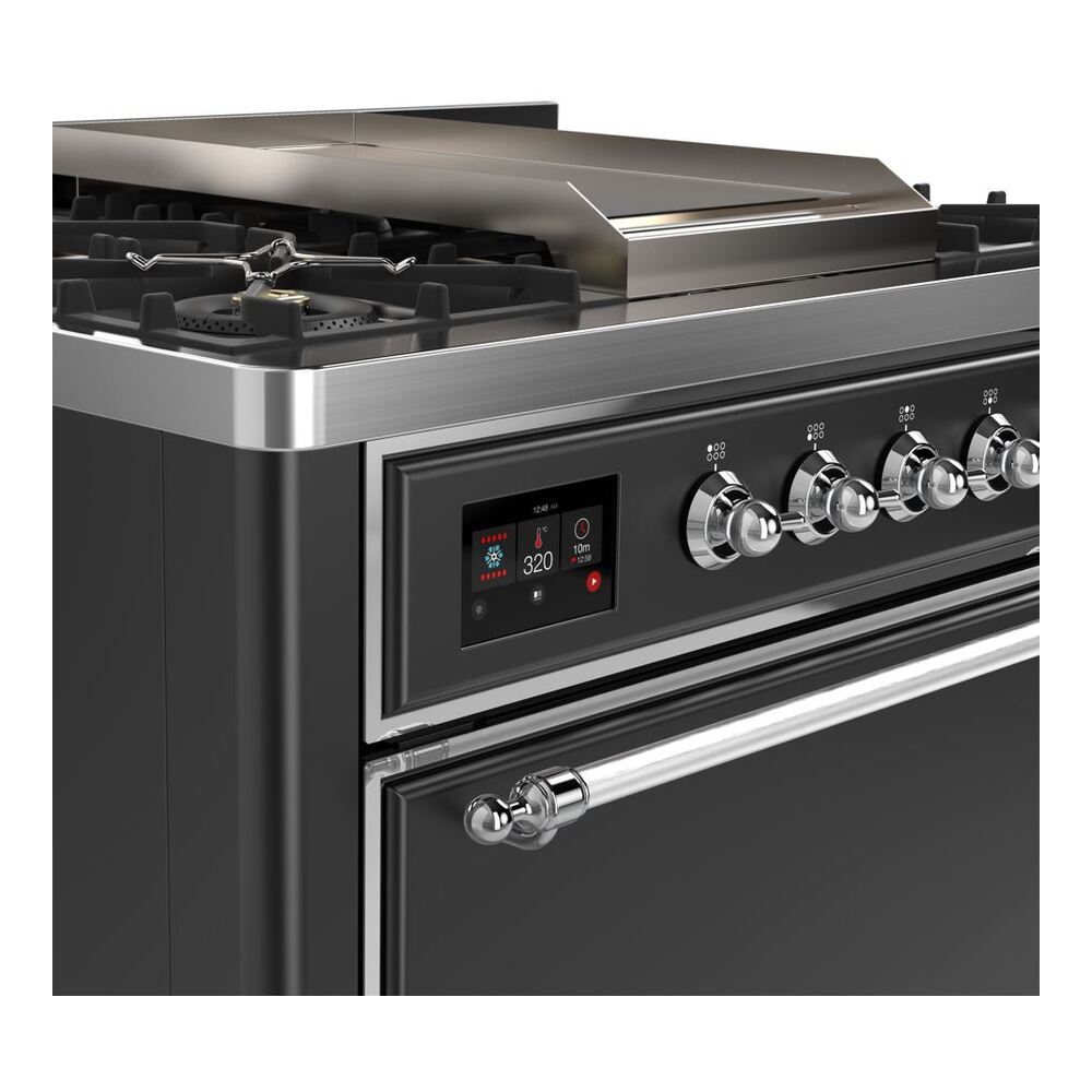ILVE UM09F Majestic II 36 inch Dual Fuel Range with 6 Burners, Griddle