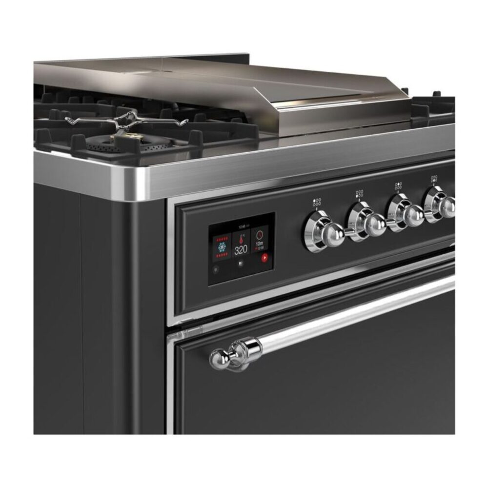 ILVE UM09F Majestic II 36 inch Dual Fuel Range with 6 Burners, Griddle
