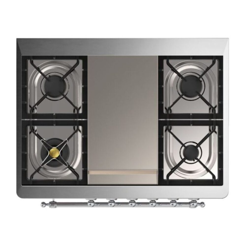 ILVE UM09F Majestic II 36 inch Dual Fuel Range with 6 Burners, Griddle