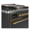 ILVE UM09F Majestic II 36 inch Dual Fuel Range with 6 Burners, Griddle