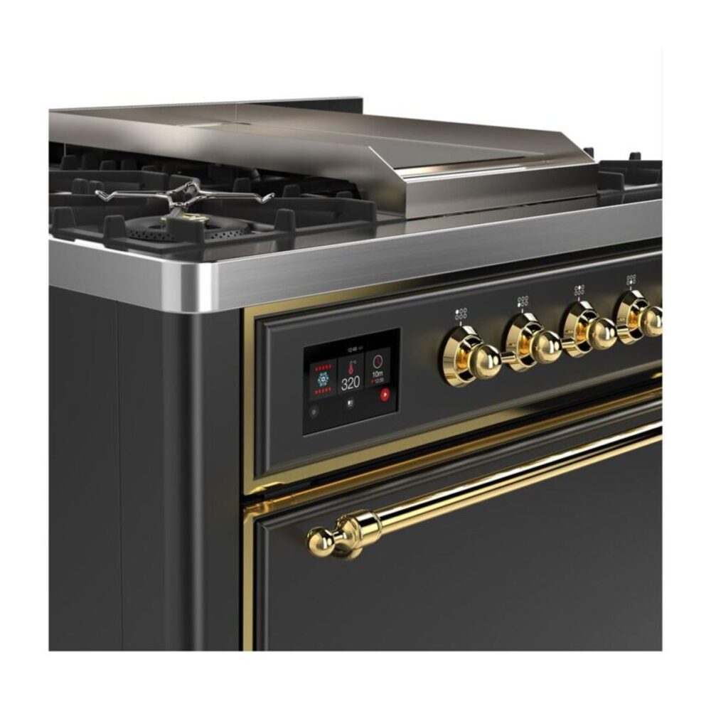ILVE UM09F Majestic II 36 inch Dual Fuel Range with 6 Burners, Griddle