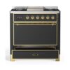 ILVE UM09F Majestic II 36 inch Dual Fuel Range with 6 Burners, Griddle