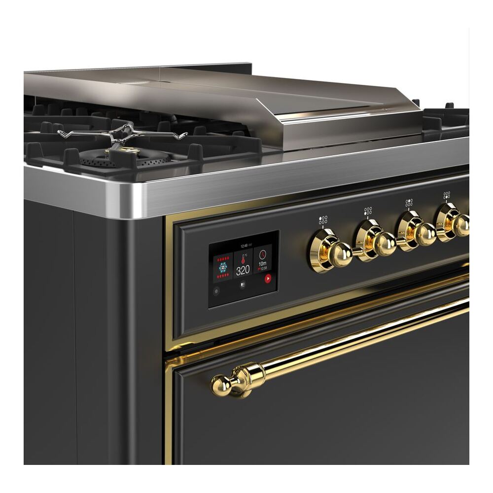 ILVE UM09F Majestic II 36 inch Dual Fuel Range with 6 Burners, Griddle