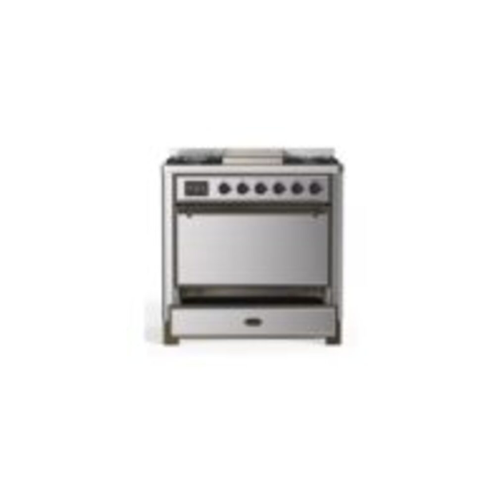 ILVE UM09F Majestic II 36 inch Dual Fuel Range with 6 Burners, Griddle