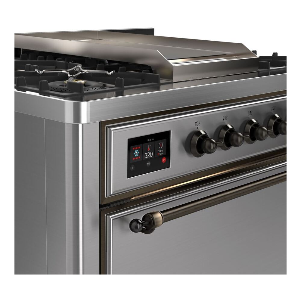 ILVE UM09F Majestic II 36 inch Dual Fuel Range with 6 Burners, Griddle