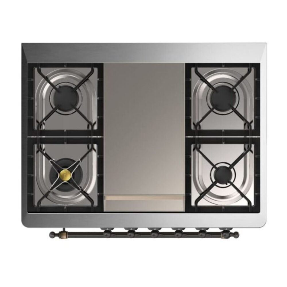 ILVE UM09F Majestic II 36 inch Dual Fuel Range with 6 Burners, Griddle