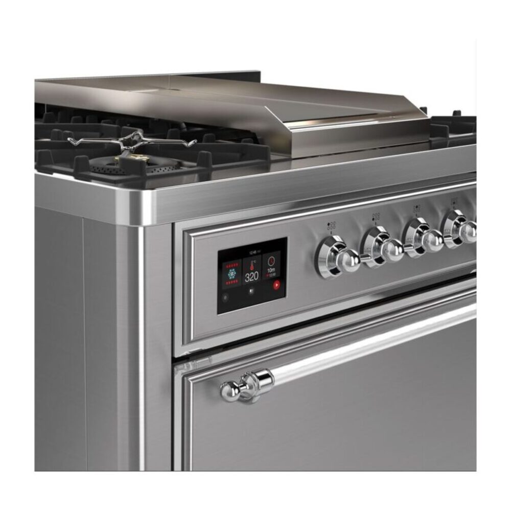 ILVE UM09F Majestic II 36 inch Dual Fuel Range with 6 Burners, Griddle