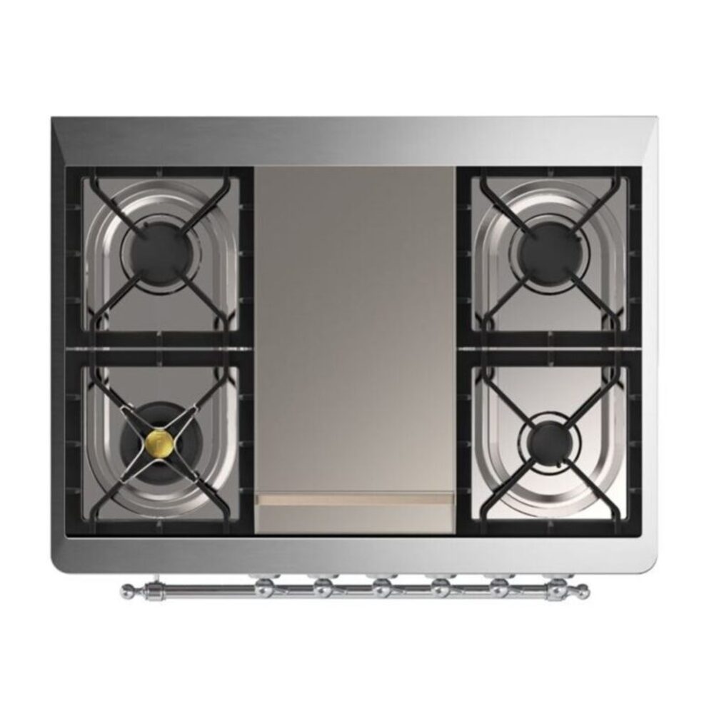 ILVE UM09F Majestic II 36 inch Dual Fuel Range with 6 Burners, Griddle