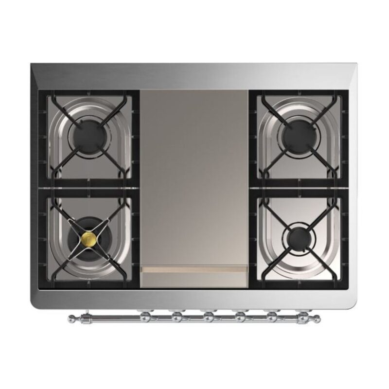 ILVE UM09F Majestic II 36 inch Dual Fuel Range with 6 Burners, Griddle