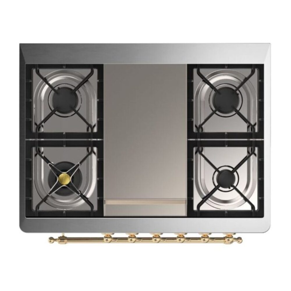ILVE UM09F Majestic II 36 inch Dual Fuel Range with 6 Burners, Griddle