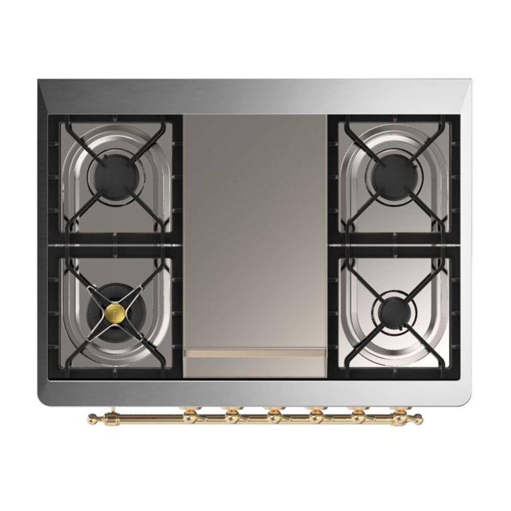 ILVE UM09F Majestic II 36 inch Dual Fuel Range with 6 Burners, Griddle