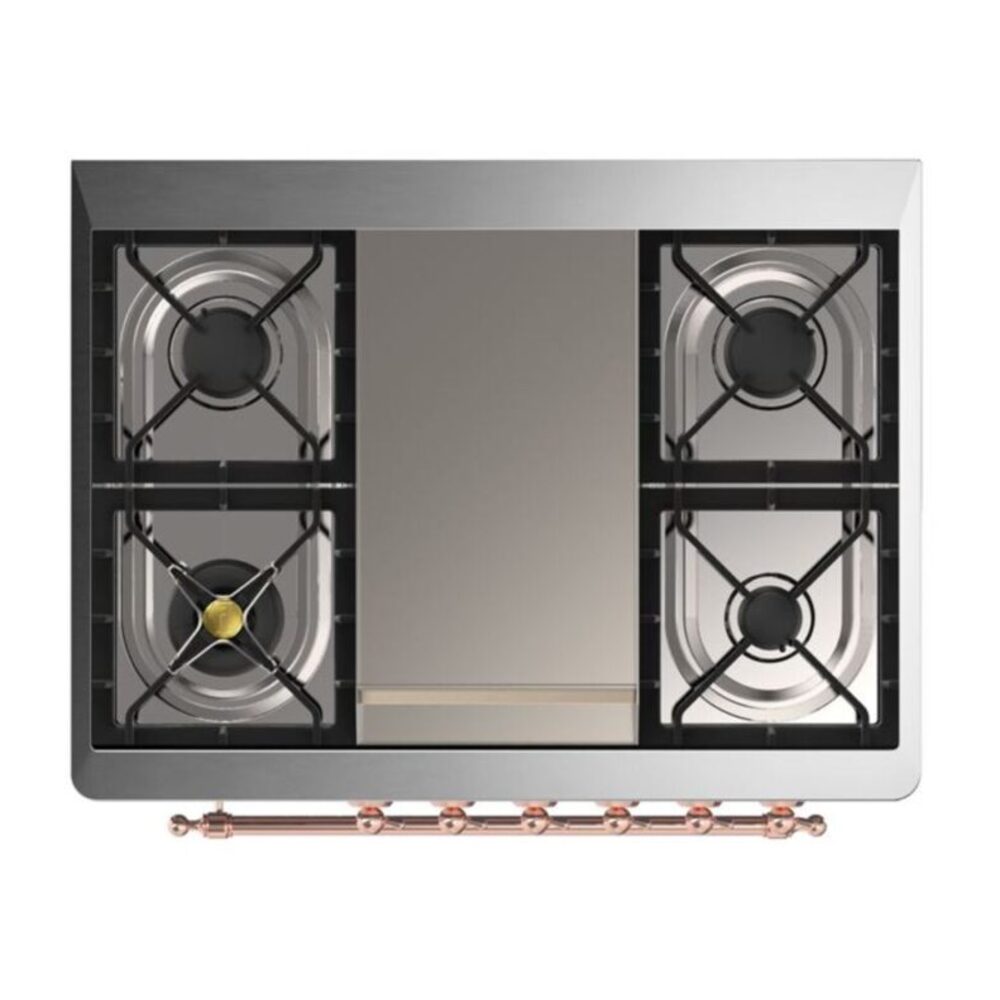 ILVE UM09F Majestic II 36 inch Dual Fuel Range with 6 Burners, Griddle