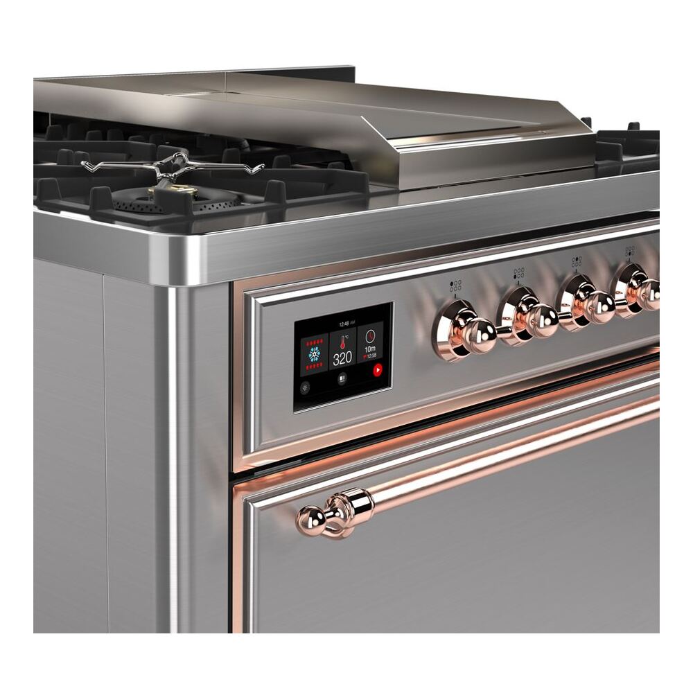 ILVE UM09F Majestic II 36 inch Dual Fuel Range with 6 Burners, Griddle