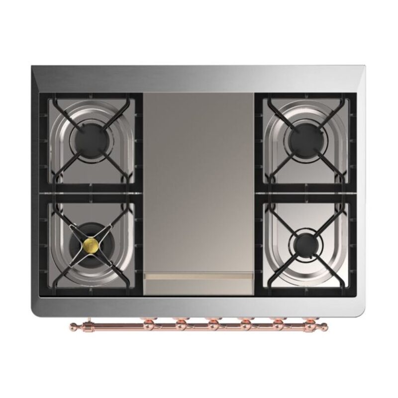 ILVE UM09F Majestic II 36 inch Dual Fuel Range with 6 Burners, Griddle
