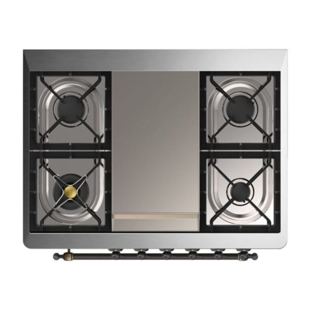 ILVE UM09F Majestic II 36 inch Dual Fuel Range with 6 Burners, Griddle