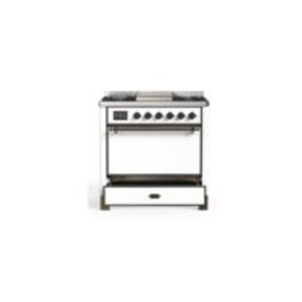 ILVE UM09F Majestic II 36 inch Dual Fuel Range with 6 Burners, Griddle