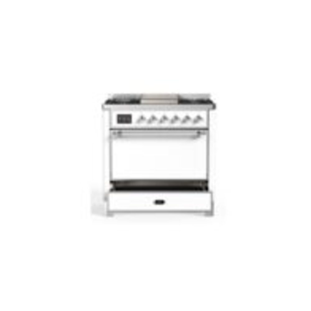 ILVE UM09F Majestic II 36 inch Dual Fuel Range with 6 Burners, Griddle