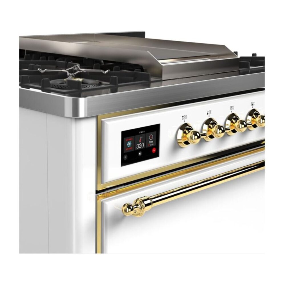 ILVE UM09F Majestic II 36 inch Dual Fuel Range with 6 Burners, Griddle