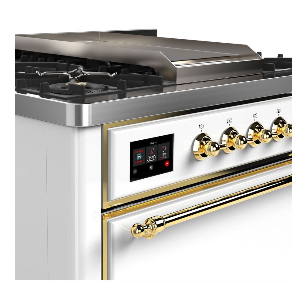 ILVE UM09F Majestic II 36 inch Dual Fuel Range with 6 Burners, Griddle