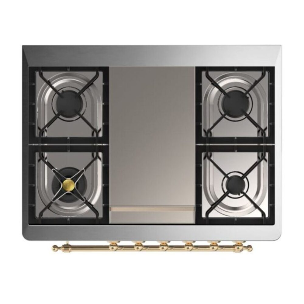 ILVE UM09F Majestic II 36 inch Dual Fuel Range with 6 Burners, Griddle