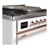 ILVE UM09F Majestic II 36 inch Dual Fuel Range with 6 Burners, Griddle