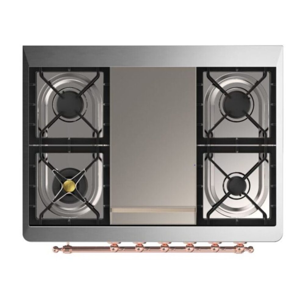 ILVE UM09F Majestic II 36 inch Dual Fuel Range with 6 Burners, Griddle