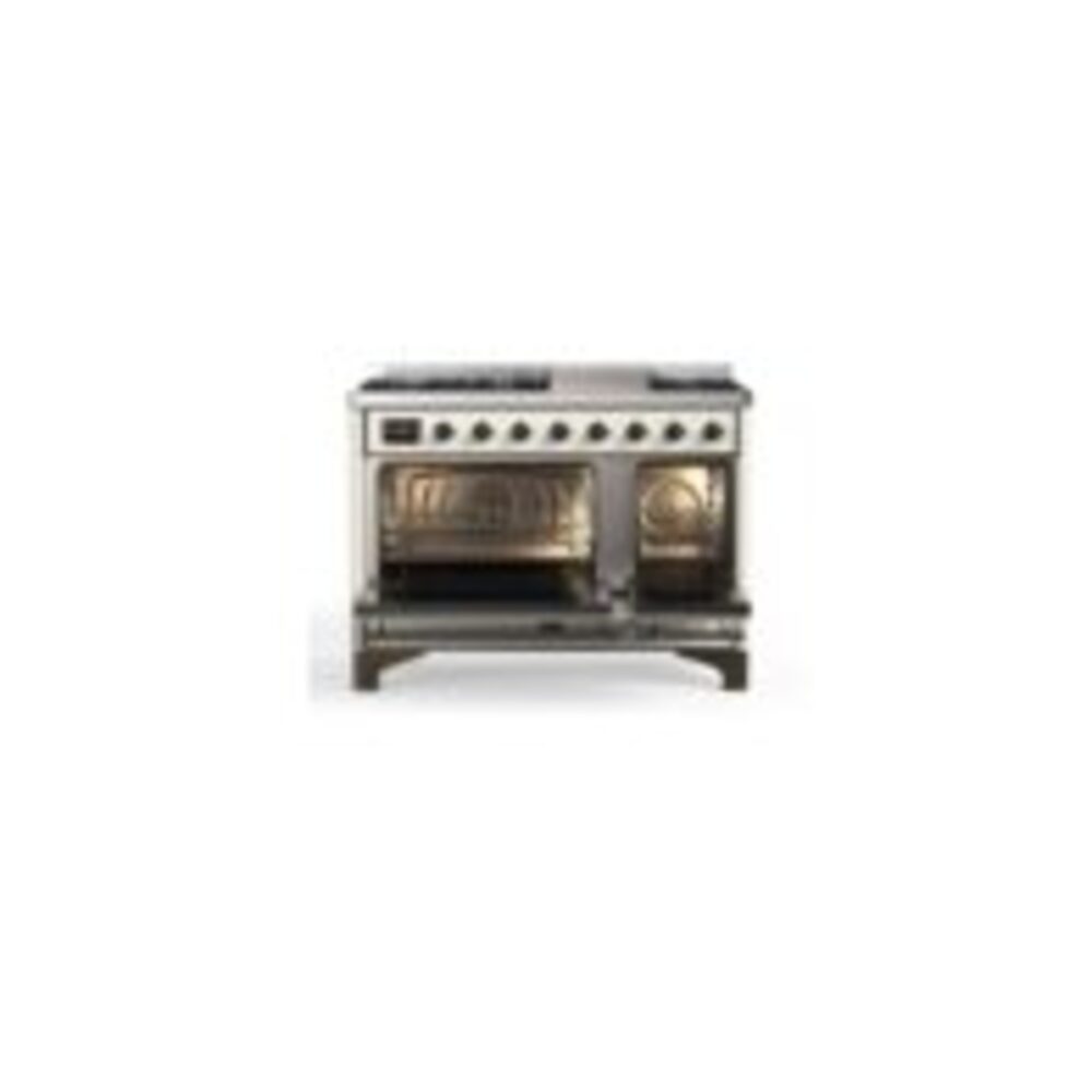 ILVE_UM12FDNS3AWBLP_Majestic_II_48"_Dual_Fuel_Range_Front_View