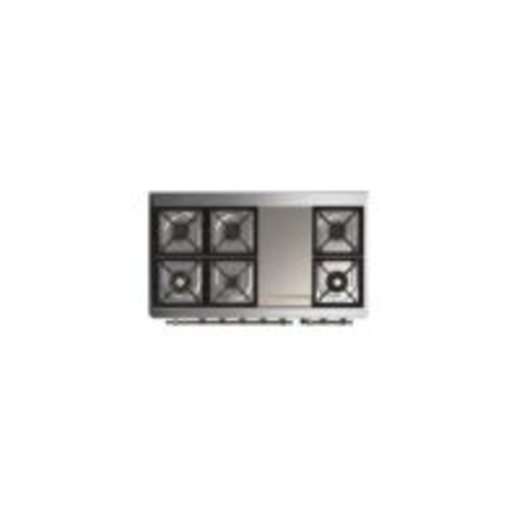 ILVE UM12F Majestic II 48 inch Dual Fuel Range with 8 Burners, Griddle