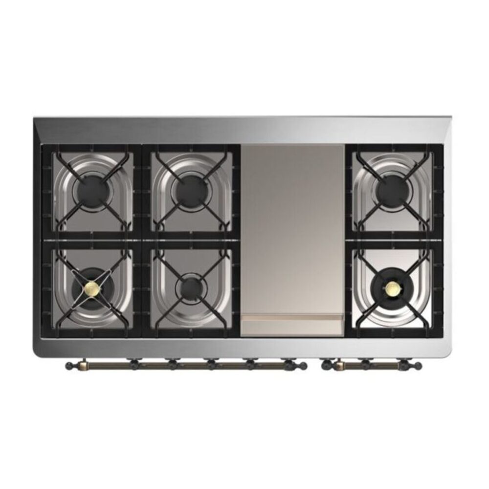 ILVE UM12F Majestic II 48 inch Dual Fuel Range with 8 Burners, Griddle