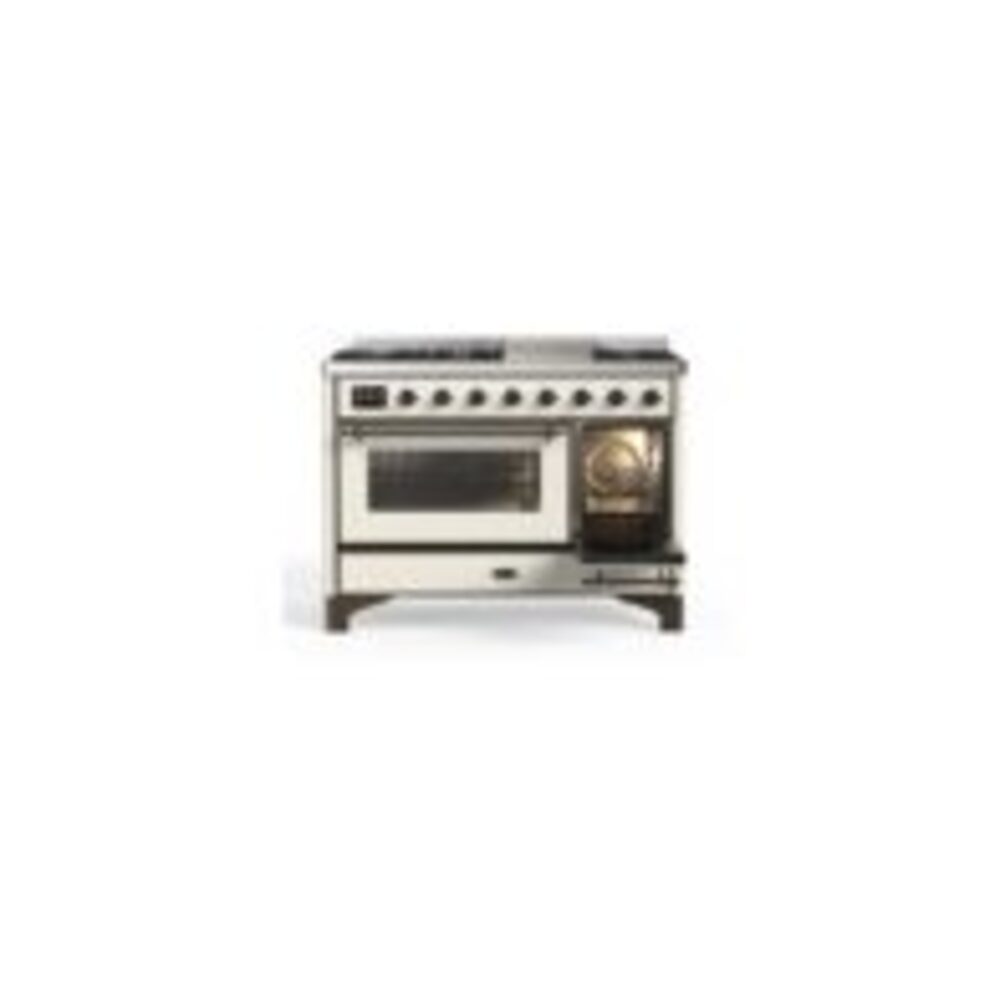 ILVE UM12F Majestic II 48 inch Dual Fuel Range with 8 Burners, Griddle