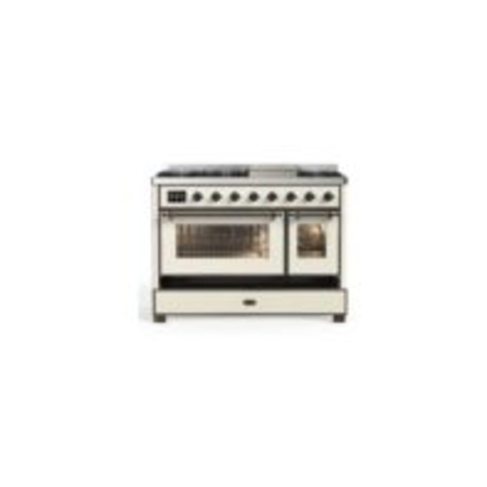 ILVE UM12F Majestic II 48 inch Dual Fuel Range with 8 Burners, Griddle