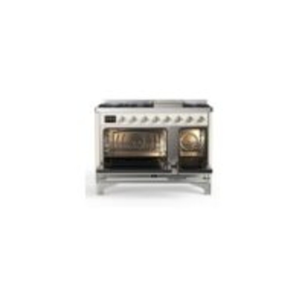 ILVE_UM12FDNS3AWCLP_Majestic_II_48"_Dual_Fuel_Range_Front_View