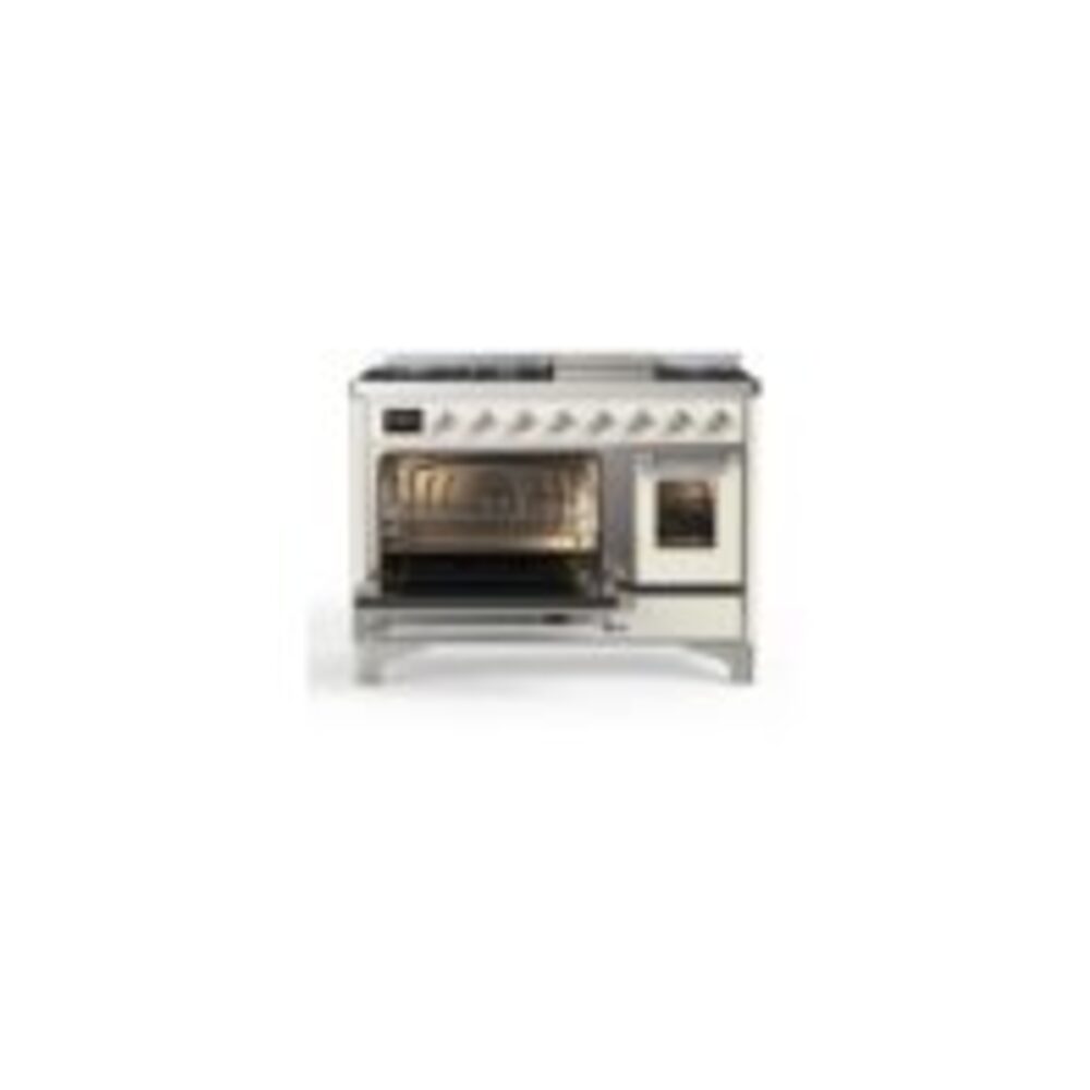 ILVE_UM12FDNS3AWCLP_Majestic_II_48"_Dual_Fuel_Range_Top_Angle